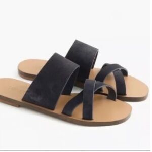 J. Crew Bali Navy Slide Sandals Size 9